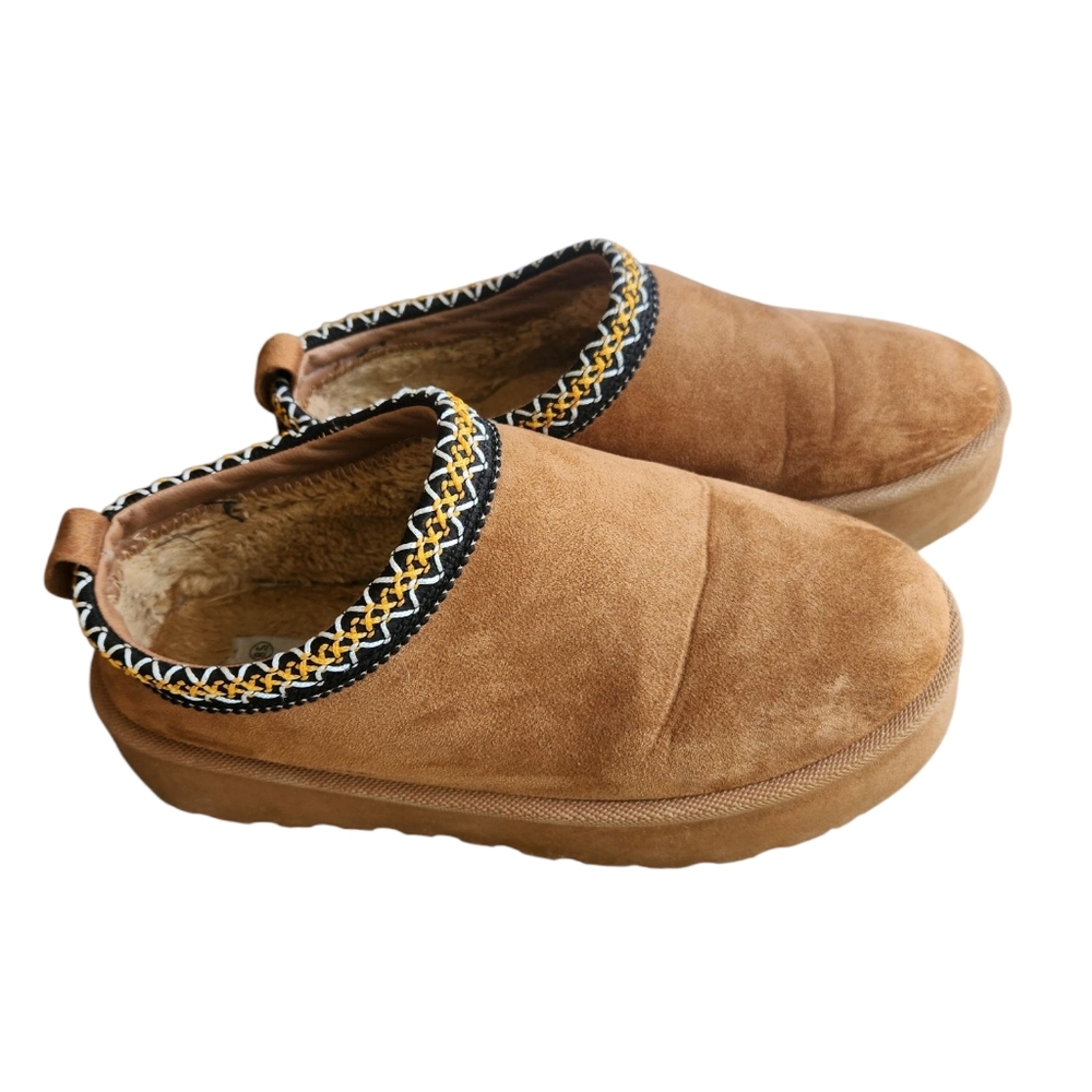 MUDD  Stormy PLATFORM SLIPPER  Slides Boots Clog BROWN TAN TASMAN size 8.5